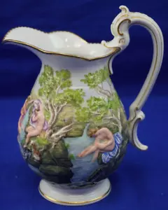 Crema Richard Ginori Doccia Capodimonte, 4 3/4", Querubines y Ninfas (GE1) - Imagen 1 de 17