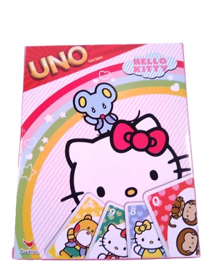Hello Kitty UNO Card Game Cardinal Exclusive Hello Kitty Bow Rule RARE 2012 New - Image 1 of 4
