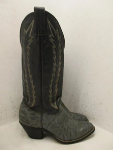 Stivali da cowboy alti vintage Abilene grigi ricamati donna taglia 8 M stile 9000 - Foto 1 di 12
