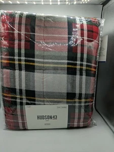 Hudson 43 Tartan Plaid Coverlet ~ Full/Queen Size 86"x 86" ~ Brand New - Picture 1 of 10