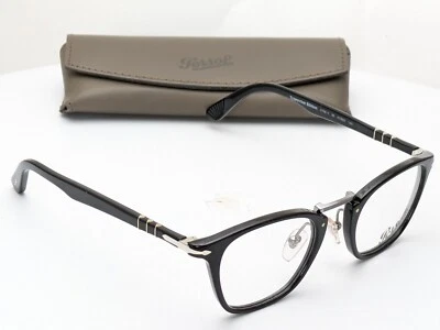 Persol Typewriter Edition 3109-V 95 Rectange Polished Black Mens Eyeglasses 47mm - Image 1 of 4
