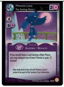 MY LITTLE PONY CELESTIAL SOLSTICE FOIL CARD 2F PRINCESS LUNA THE SETTING MOON ex - Picture 1 of 1