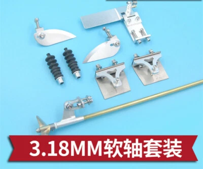 Puntal de timón de 75 mm 3,18 mm 1/8" lengüetas de ajuste de eje aletas giratorias para barco eléctrico nitro Foto 1 de 4