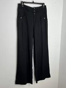Anthropologie Pantaloni Donna Gamba Larga Misto Lino Lagenlook 2 Nautici - Foto 1 di 6