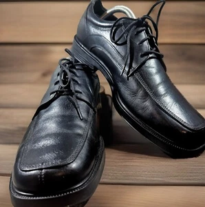 NUNN BUSH Dress Shoes Mens Size 11 Black Leather Bicycle Toe Oxford Loafers EUC - Picture 1 of 6