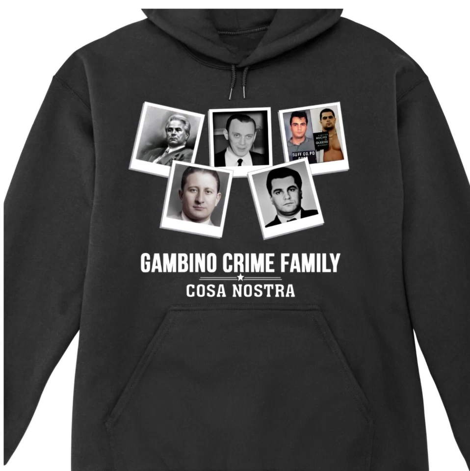 JOHN GOTTI Gambino Crime Family 连帽运动衫。  — 第 1/1 张图片