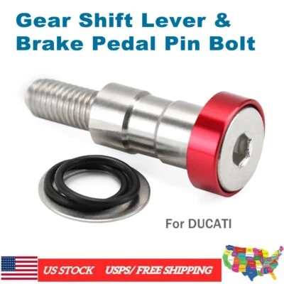 For DUCATI Panigale 1199/S/R Monster 796 Gear Shift Lever & Brake Pedal Pin Bolt - Изображение 1 из 4
