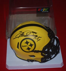 ROD WOODSON Pittsburgh Steelers Signed RAVE mini helmet Beckett COA 2W648044 - Picture 1 of 3