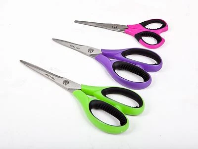 3 PC Household Scissor Multi Purpose Easy Grip Stainless set School Sewing Craft - Image 1 of 4