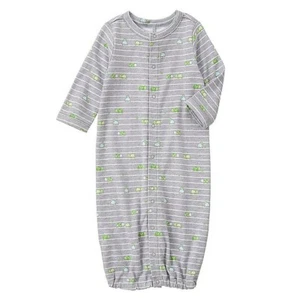 6F NWT 0-3M 3-6M GyMbOrEe TURTLES Beanie Hat Convertible Sleeper Gown Romper Set - Picture 1 of 6