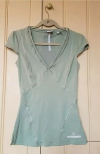 Stella McCartney Adidas Run Yoga Gym Top Sage Green 36 10 - Picture 1 of 2