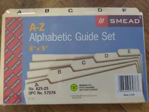 Smead 57076 Alphabet A-Z Guide Tab Set for 8"x 5" Index Cards - Picture 1 of 1