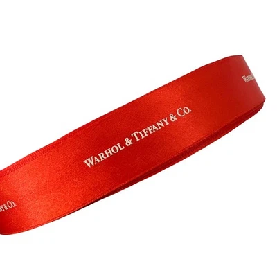 Warhol & Tiffany & Co Fita de Cetim Presente de Natal Vermelho Carretel Completo Luxo - Imagem 1 de 3