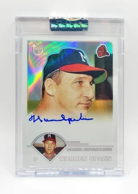 Warren Spahn 2003 Topps Retired Refractor Auto Autograph /25 SSP  Encased 📈 - Image 1 of 3
