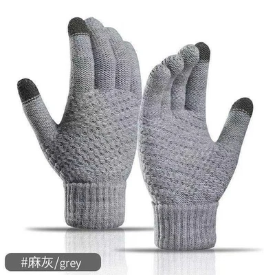 Nuevos Guantes de Invierno Cálidos con Pantalla Táctil Hombres Mujeres Tejidos Mitones de Dedo Completo Envío Rápido Foto 1 de 4