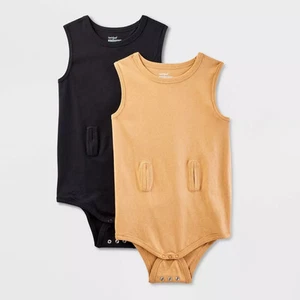 Kids' Adaptive Sleeveless 2pk G-Tube Access Tank Bodysuit - Cat & Jack - Picture 1 of 4