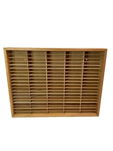 Scaffale porta nastro cassetta 100 slot legno Napa Valley originale vintage pulito - Foto 1 di 9