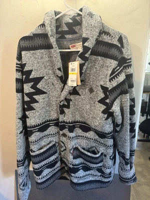 Cárdigan polar Levi's Reverve geométrico suroeste talla M estilo #3LDLK11341 Foto 1 de 2