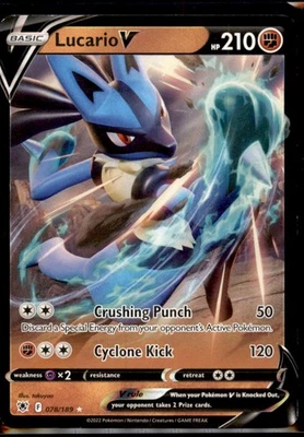 Pokemon TCG - Lucario V Ultra Rare SWSH10: Astral Radiance 078/189 NM - Image 1 of 2