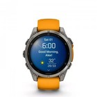 Garmin fenix 8 47mm Sapphire Titanium with Orange Graphite Band 010-02904-10