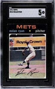 Topps #513 1971 - Nolan Ryan Salón de la fama - Mets de Nueva York - SGC 5 EX - Imagen 1 de 2