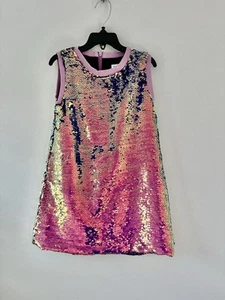 Lola & the Boys Mermaid Magic Sequin Sparkle Party Dress Pink Purple Size 10 - Picture 1 of 7