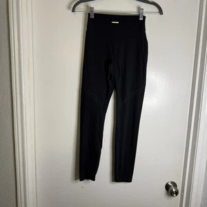 Gymshark X Whitney Simmons Mesh Leggings Size S Black High Rise Scrunch Stretch - Picture 1 of 5