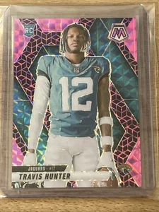 2025 Mosaic Travis Hunter SSP Rookie RC Pink Spectris #/13 variante FOTL Prizm - Foto 1 di 10