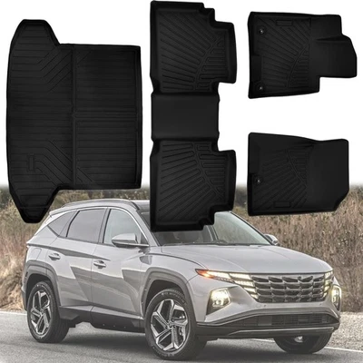 3D Floor Mats & Cargo Liner Full Set Cover for 2022-2025 23 2024 Hyundai Tucson Foto 1 de 4
