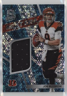 2020 Panini Spectra Next Era Relics Neon Blue Prizm /75 Joe Burrow Rookie RC - Image 1 of 2