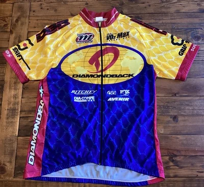Sugoi Diamondback Men’s Cycling Jersey Size Large Short Sleeve Full Zip Retro - Image 1 of 4