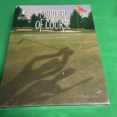 MURDER OF COURSE Bepuzzled Mystery Jigsaw Thriller Secret Puzzle 1000 p 1994 B10 - Image 1 of 2