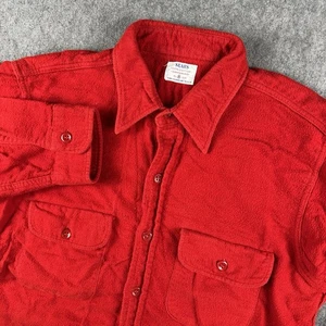 Vintage 50s 60s Sears Roe Buck Sanforized Red Button Work Shirt Men’s Medium USA - Picture 1 of 10