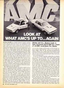 1971 AMC GREMLIN & HORNET - SHIRLEY SHAHAN DRAG RACING  ~  2-PAGE ARTICLE / AD - Picture 1 of 1