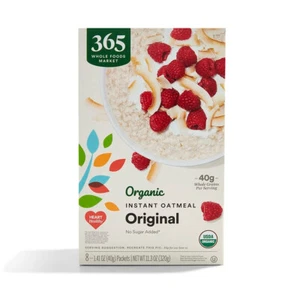 365 by Whole Foods Market, Organic Instant Oatmeal Original 8 Pack, 11.3 Ounce - Picture 1 of 3