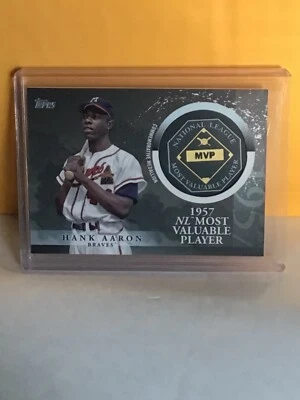 2023 Topps Update Hank Aaron MVP Award Medallion  Nice Braves - Image 1 of 2