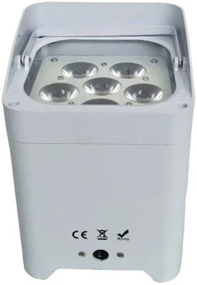 WISDOM SmartBat Par LED RGBWAUV WiFi a Batteria con Telecomando Incluso IP20 DMX