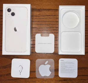 Oryginalne pudełko Apple iPhone 13 Starlight 128gb TYLKO BRAK URZĄDZENIA W ZESTAWIE - Zdjęcie 1 z 4