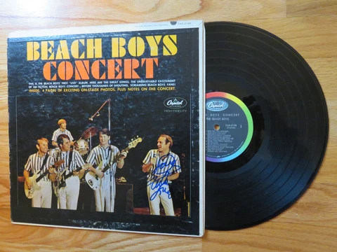 The Beach Boys MIKE LOVE signed CONCERT 1963 Record / Album COA Cover