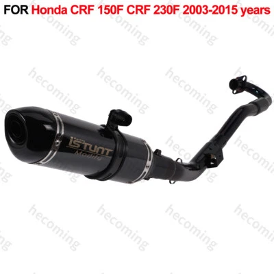 Sistema de escape completo tubo medio deslizable para Honda CRF150F CRF230F 2003-2015 Foto 1 de 4