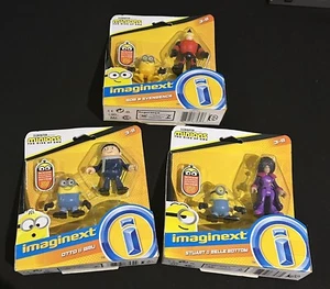 3 Imaginext Minions Toy Figurines The Rise Of Gru Despicable Me Sets Stuart New - Picture 1 of 9