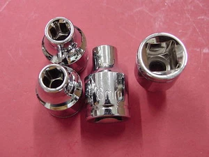 4 Pieces New 6mm Sockets Bondhus 6 Point 3/8" Drive CHROME VANADIUM #38060 - Picture 1 of 2