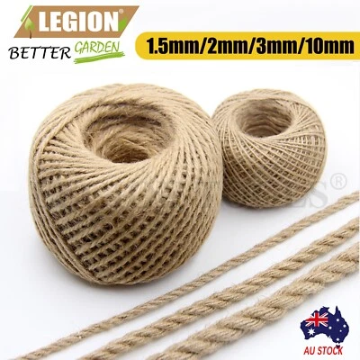 Brown Jute Hemp Rope Twine Sisal String Cord Craft Art Gift Bottle 2mm 3mm 10mm - image 1 of 4