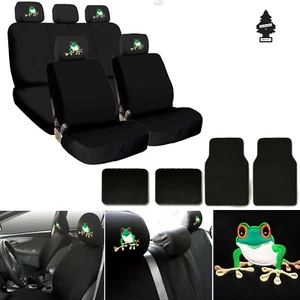 New Embroidery Frog Car Auto Truck Seat Covers Floor Mats Set For Ford - Bild 1 von 11