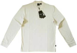 NWT HUGO BOSS Men's Long Sleeve 3 button Henley Light Beige/Ivory S / M / XXL - Picture 1 of 3