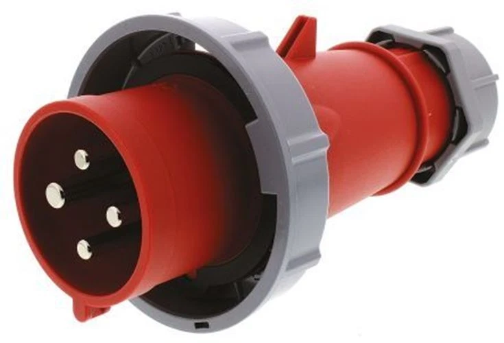 1 x Mennekes AM-TOP Series, IP67 Red Cable Mount 4P Industrial Power Plug, Rated - Image 1 of 1