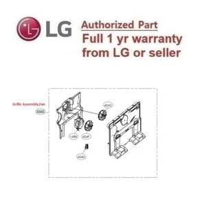 LG GENUINE PART #AEB73784607 LG FRIDGE FAN GRILLE ASSY GF-5D712SL - Foto 1 di 4