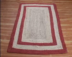 Rug 100% natural jute Runner braided handmade carpet rustic modern look area rug - Picture 1 of 6