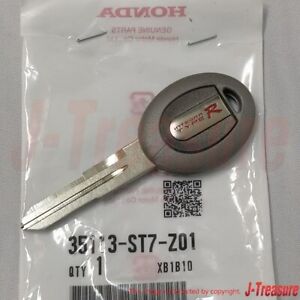 HONDA INTEGRA TYPE-R DC2 DB8 Genuine Blank Key Uncut Spare 35113-ST7-Z01 OEM