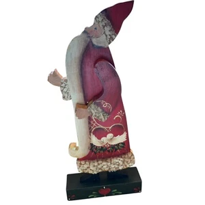 Statuina Babbo Natale Babbo Natale in legno dipinto a mano 18" - Foto 1 di 6